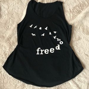 🔥 3 for $20 ~ Freedom black Tank Top.